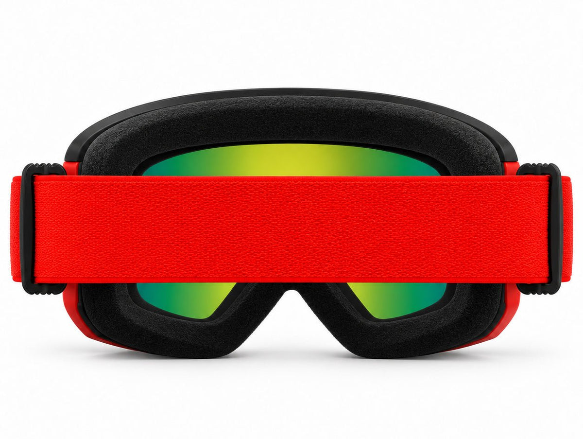 Basix Snow Goggles with blue green ion lens by MHD rear view