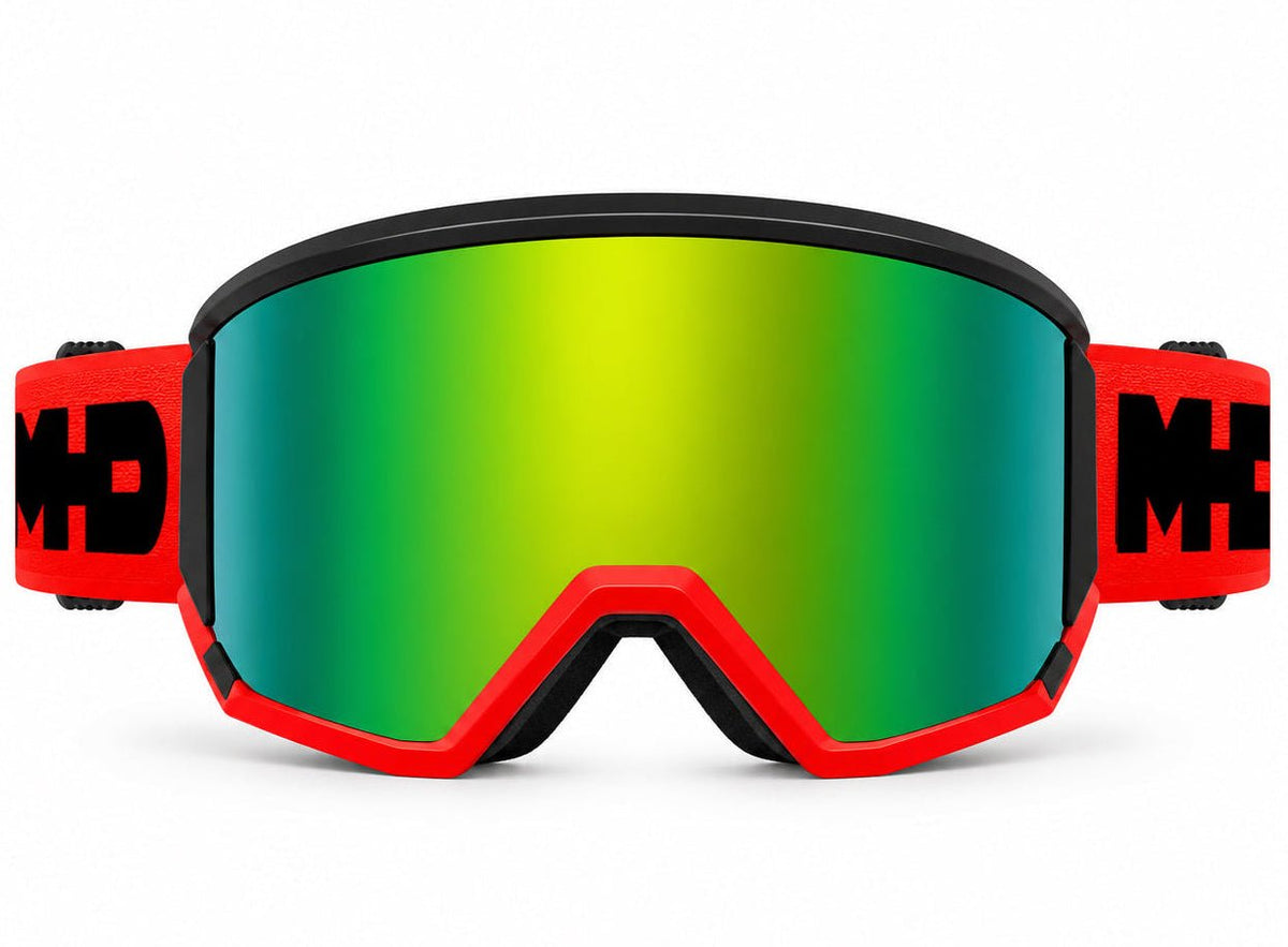 Basix Snow Goggles with blue green ion lens by MHD