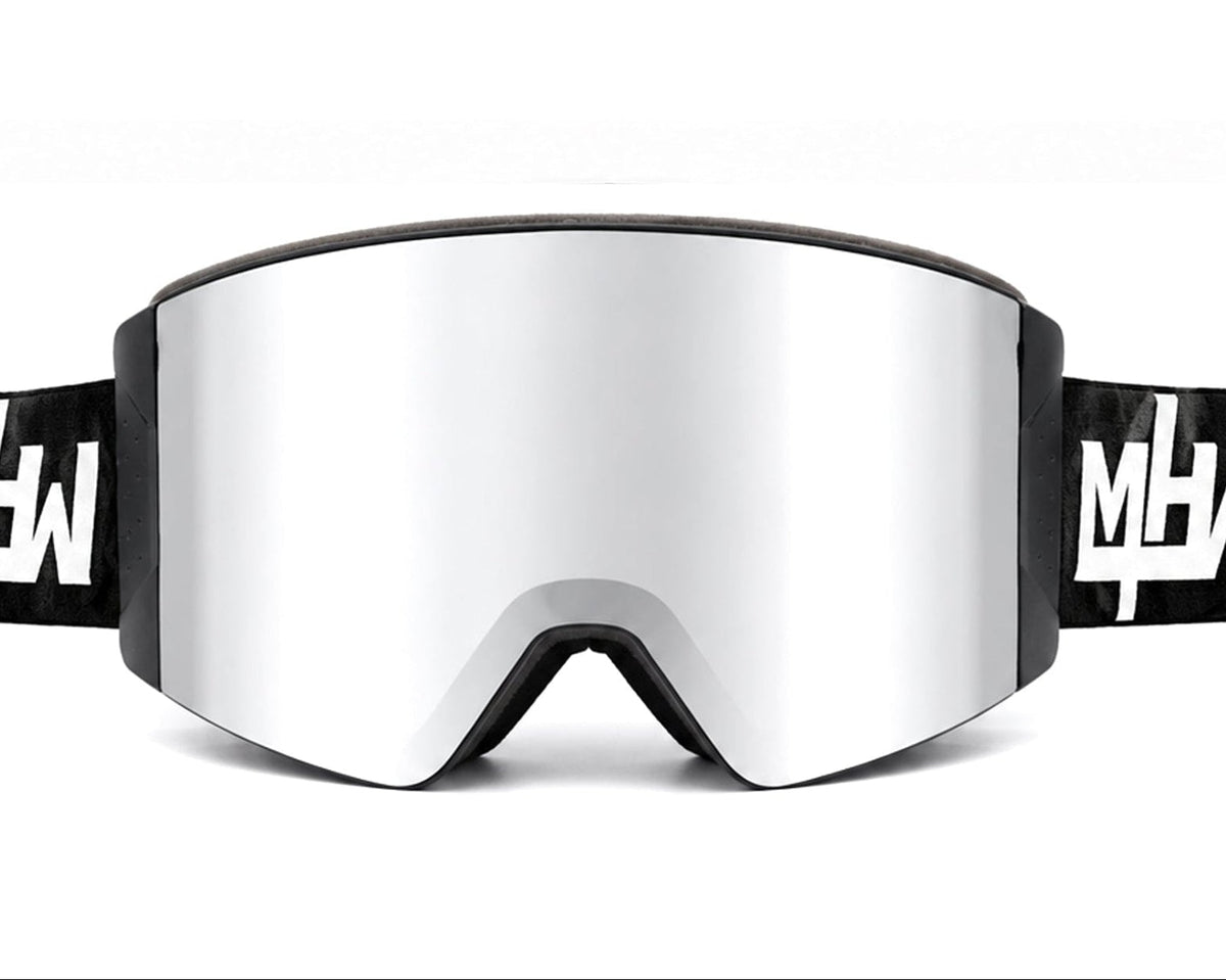 Blacked Out snow goggles by MHD with mirror magnetic lens