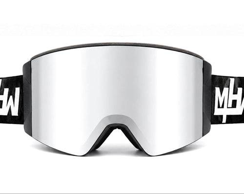 Blacked Out snow goggles by MHD with mirror magnetic lens