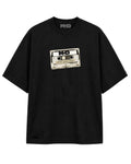 Mix Tape snowboard t-shirt by MHD in black with cassette graphic