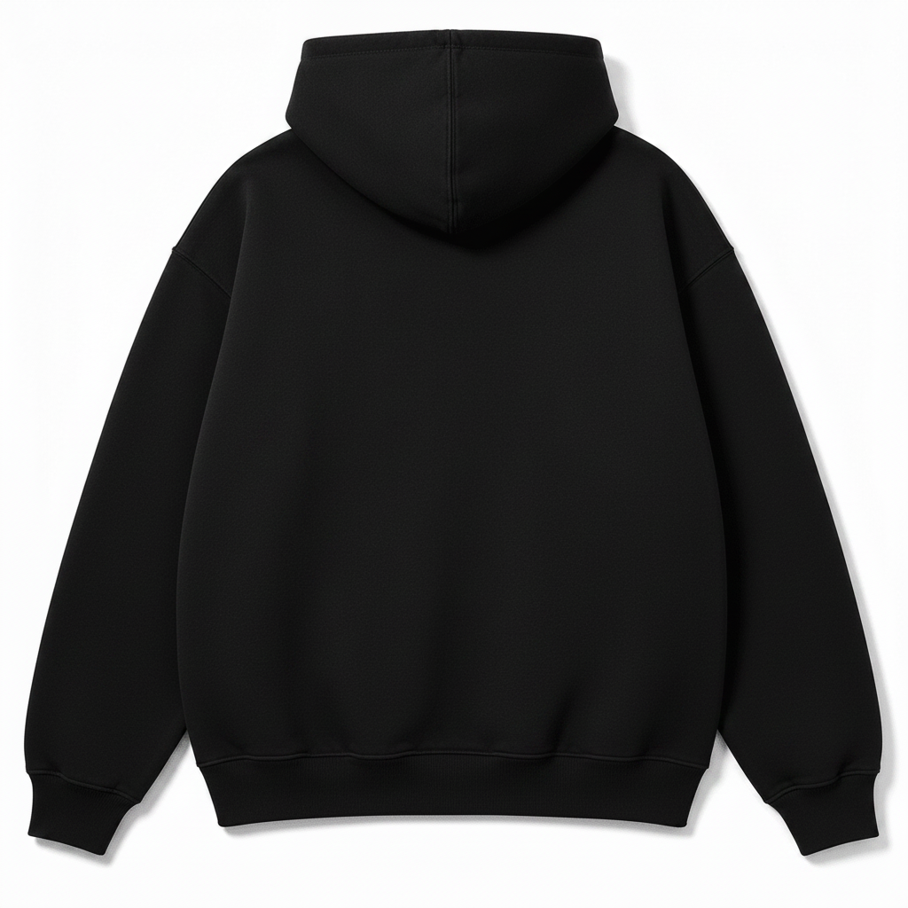 Black Snowboard hoodie by MHD back side view