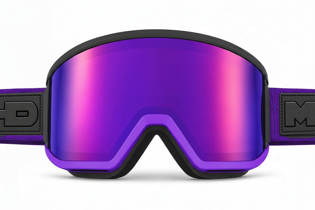 Purple Craze snow goggles by MHD with purple lens