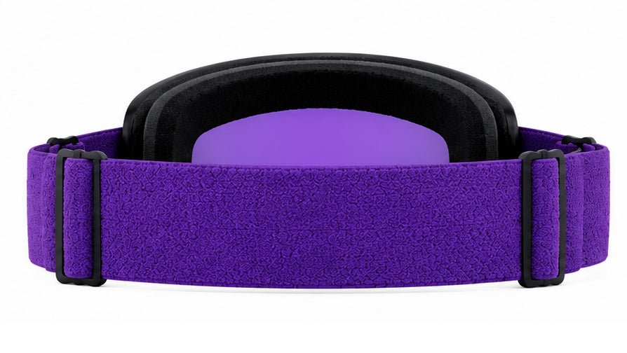 Purple Haze snow goggles by MHD with silicone-backed adjustable strap