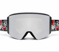 Skull and Roses snow goggles by MHD with mirror magnetic lens