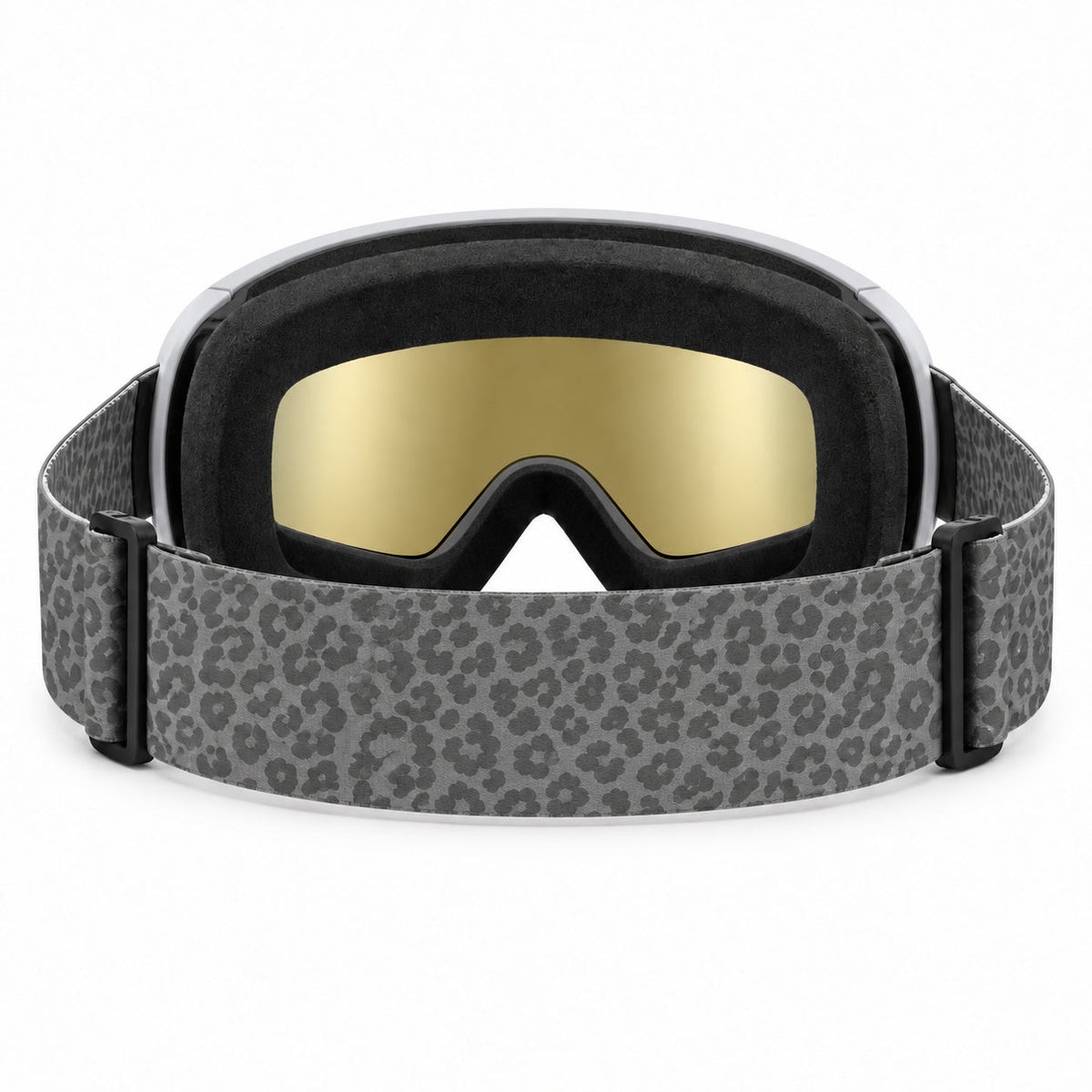 Snow leopard ski snowboard goggles with photochromic spherical lens by MHD with adjustable strap