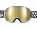 Snow Leopard snow goggles by MHD with gold mirror lens
